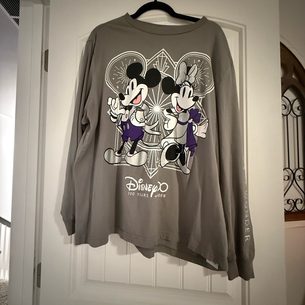 Disney 100 Gray TShirt with Mickey and Minnie